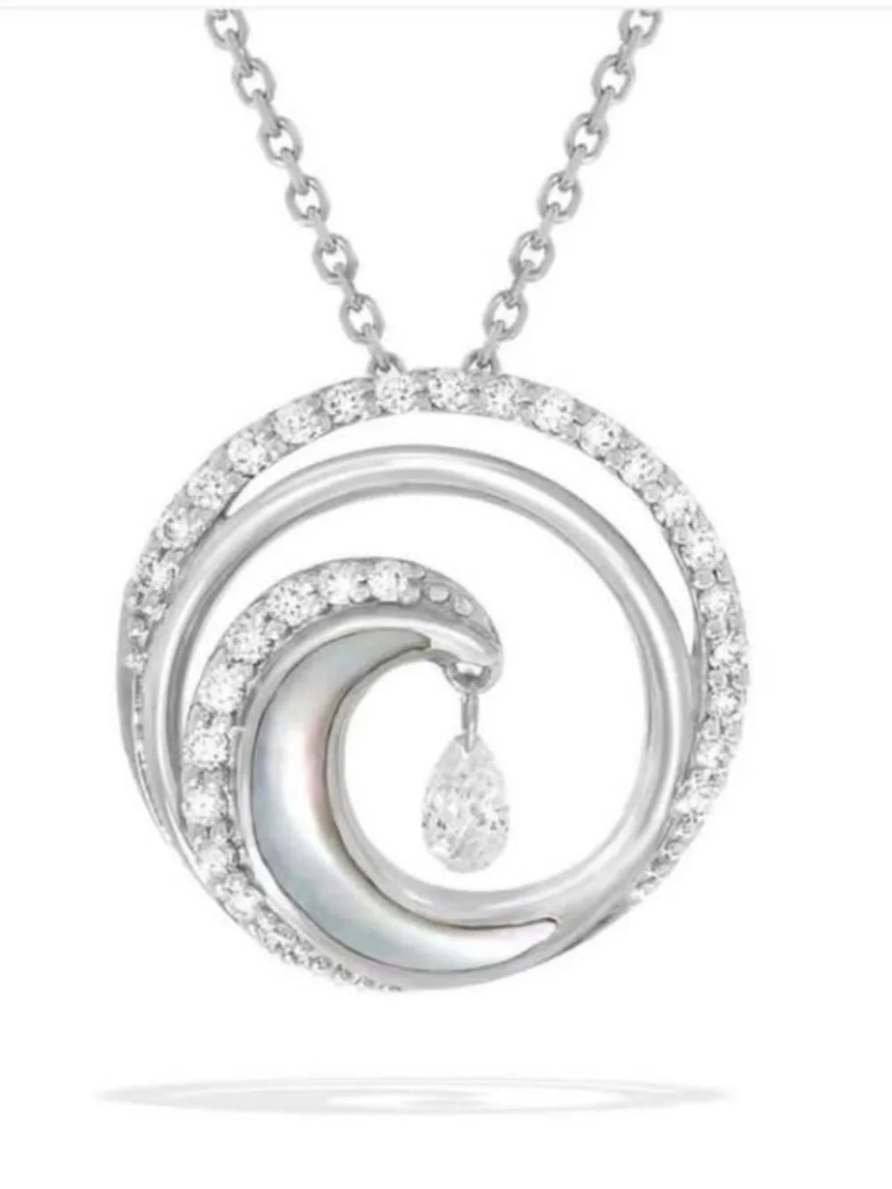 Na Hoku Wave Pendant & thick 14k chain - Na HOKU